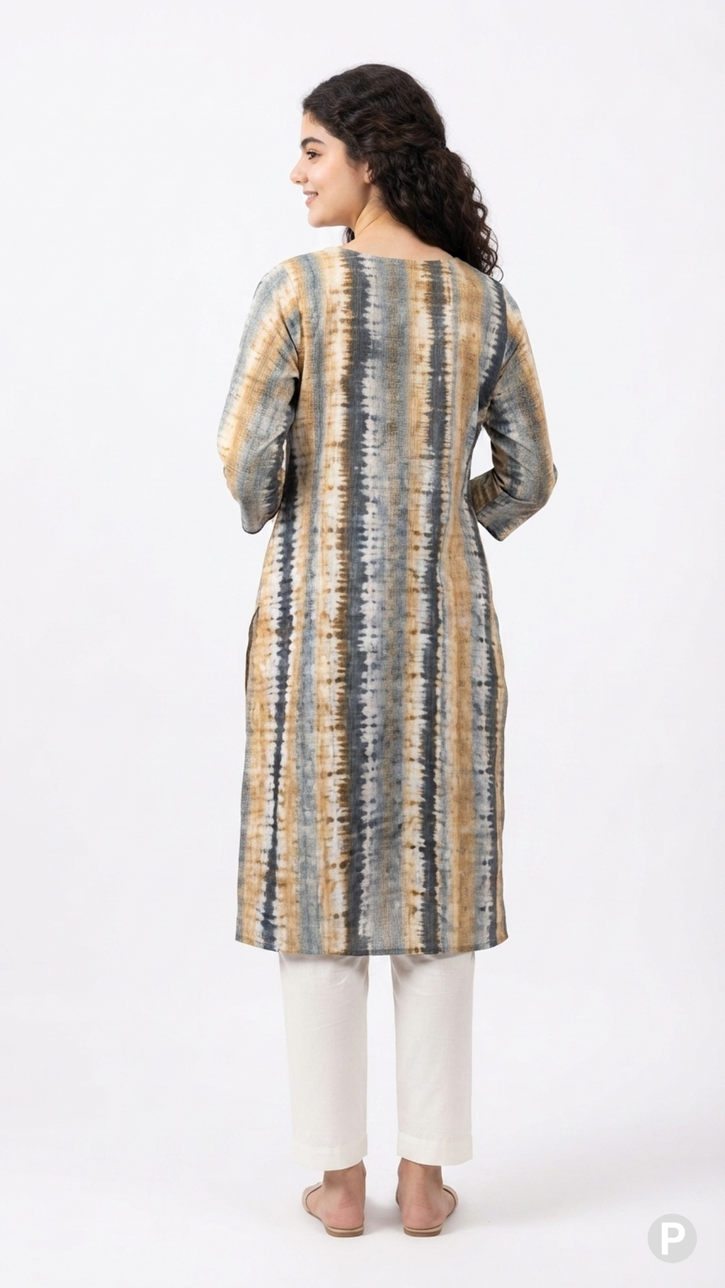 Yellow Cotton Straight Single Kurti | P03967