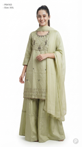 Light Green Cotton Straight Short Kurti| P04163