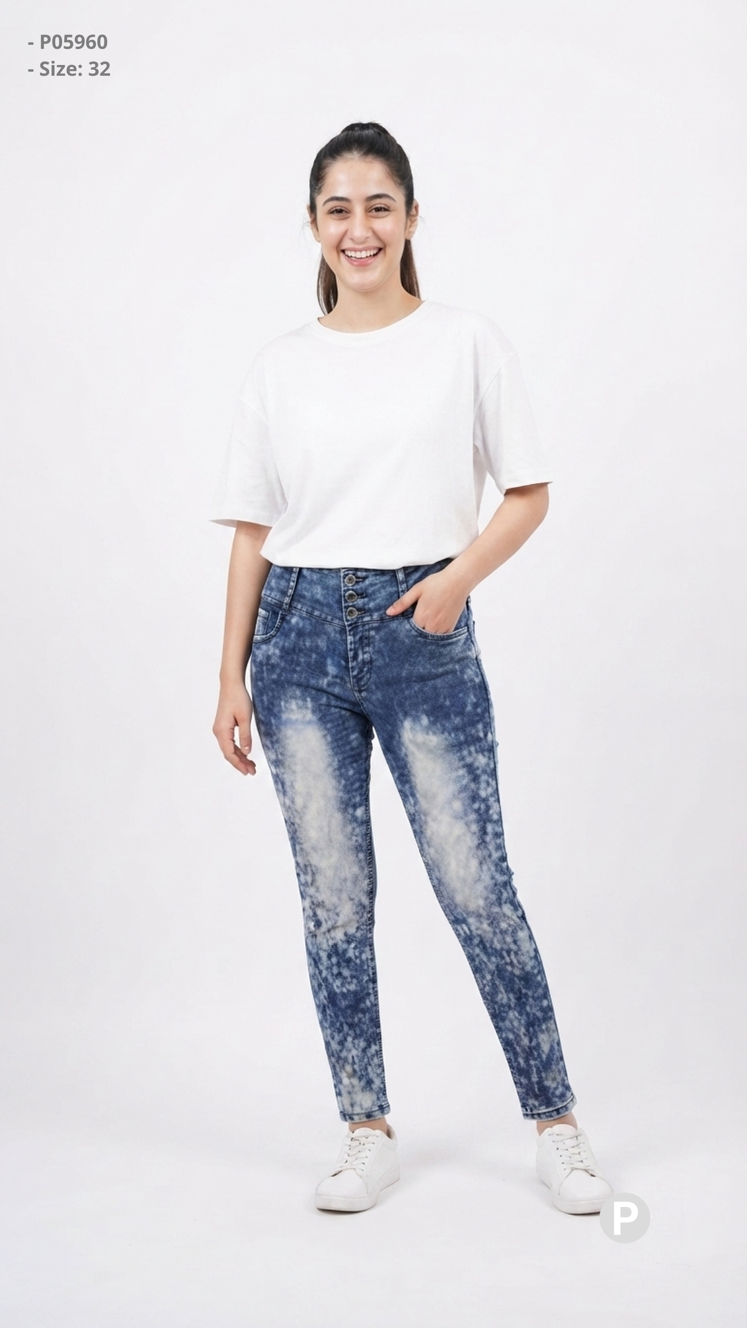 Dark Blue Denim Skinny Jeans | P05960