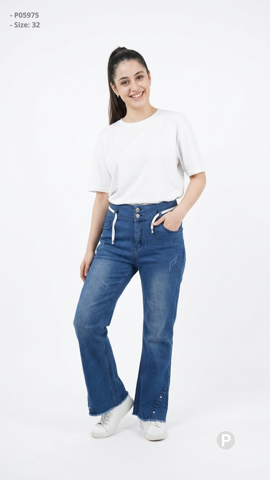 Blue Denim Bootcut Jeans | P05975