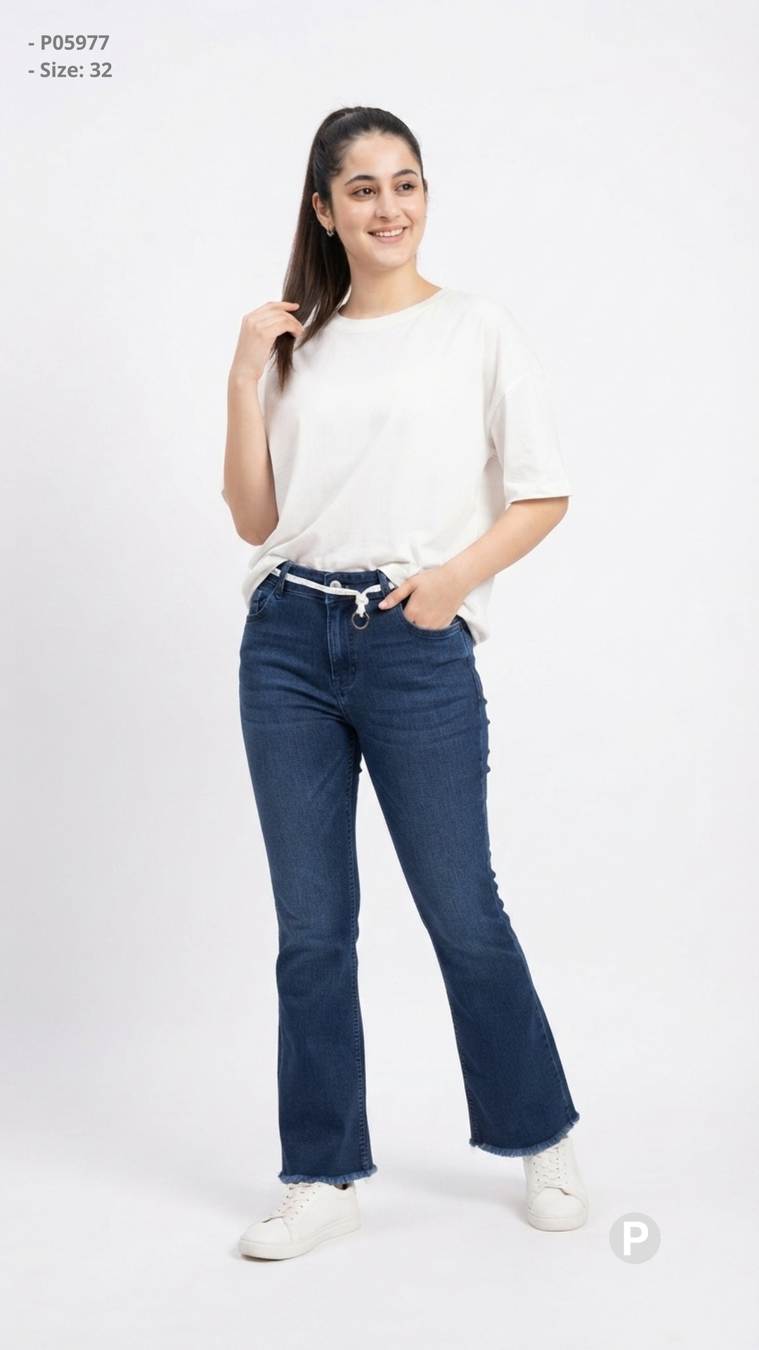 Dark Blue Denim Bootcut Jeans | P05977