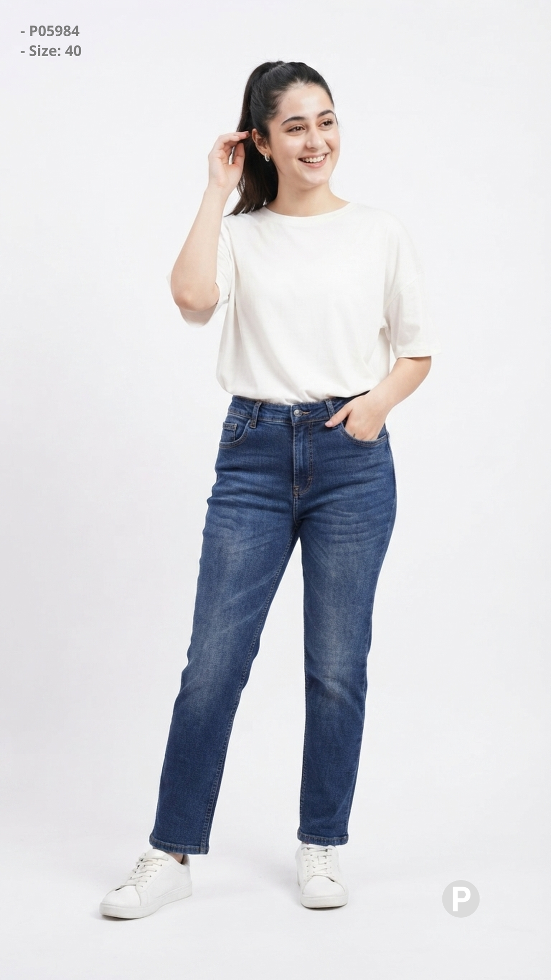 Blue Denim Normal Jeans | P05984