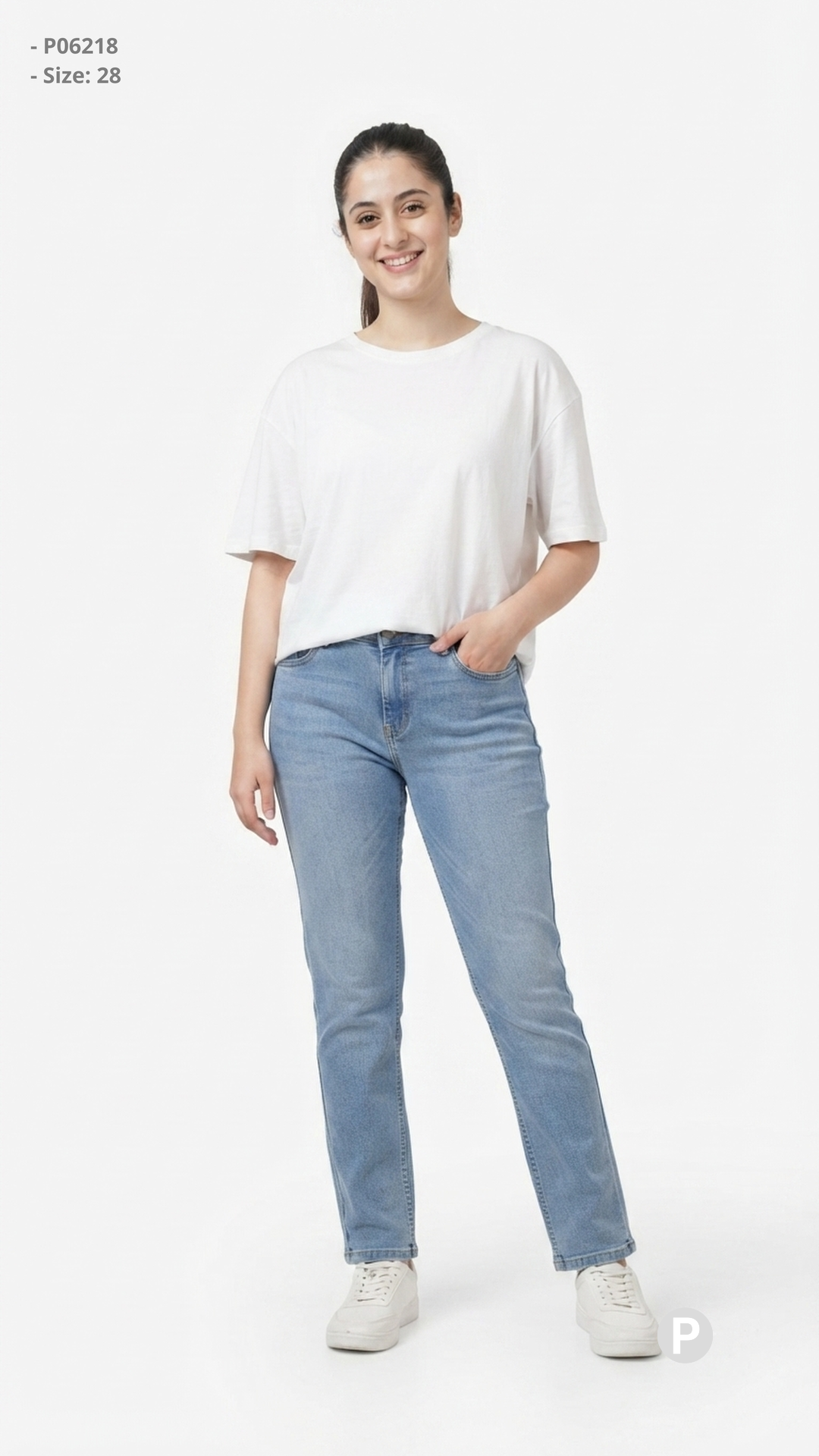 Light Blue Denim Normal Jeans | P06218