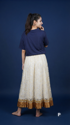 Cream Flared Skirt | P08090