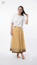 Light Yellow Flared Skirt | P08090