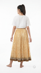 Light Yellow Flared Skirt | P08090