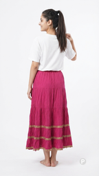 Pink Plain Skirt | P08091