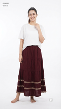 Maroon Plain Skirt | P08091
