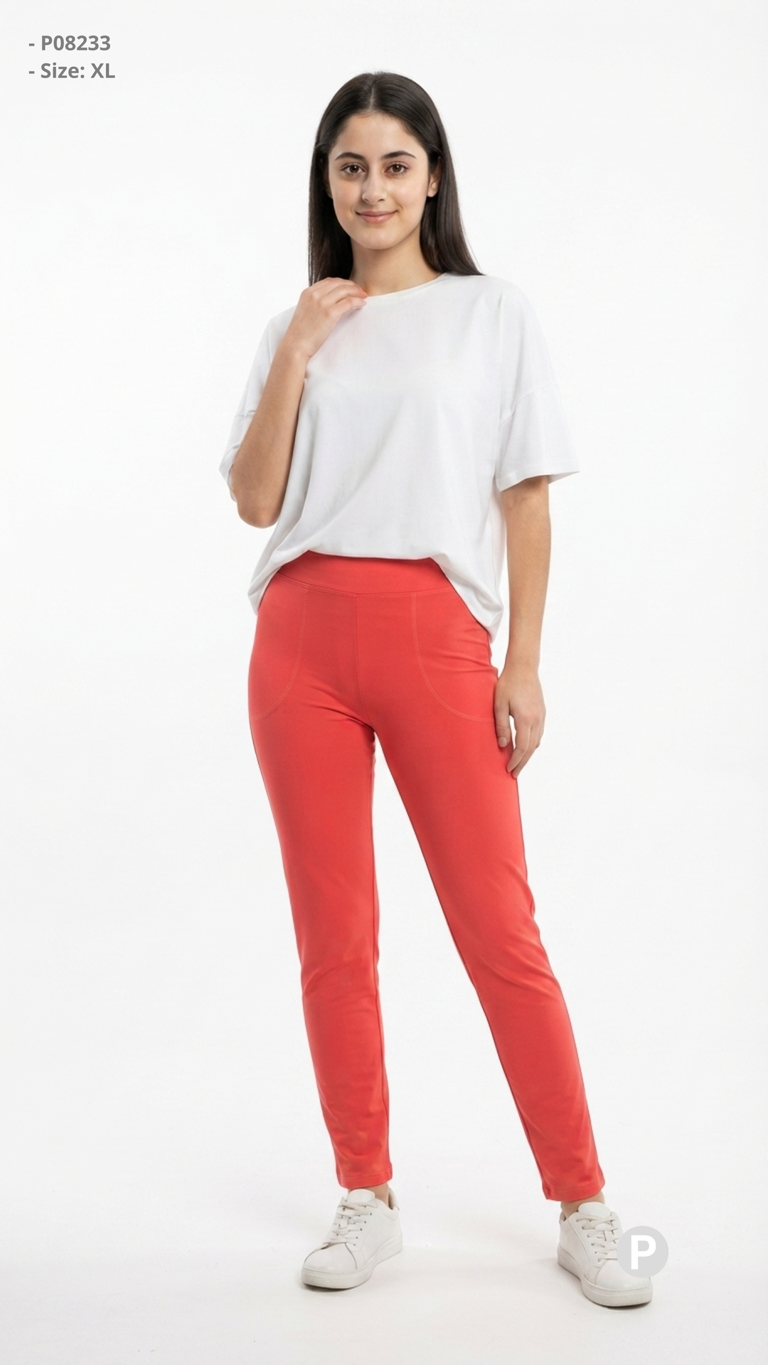 Light Red Hosiery Straight Lower | P08233