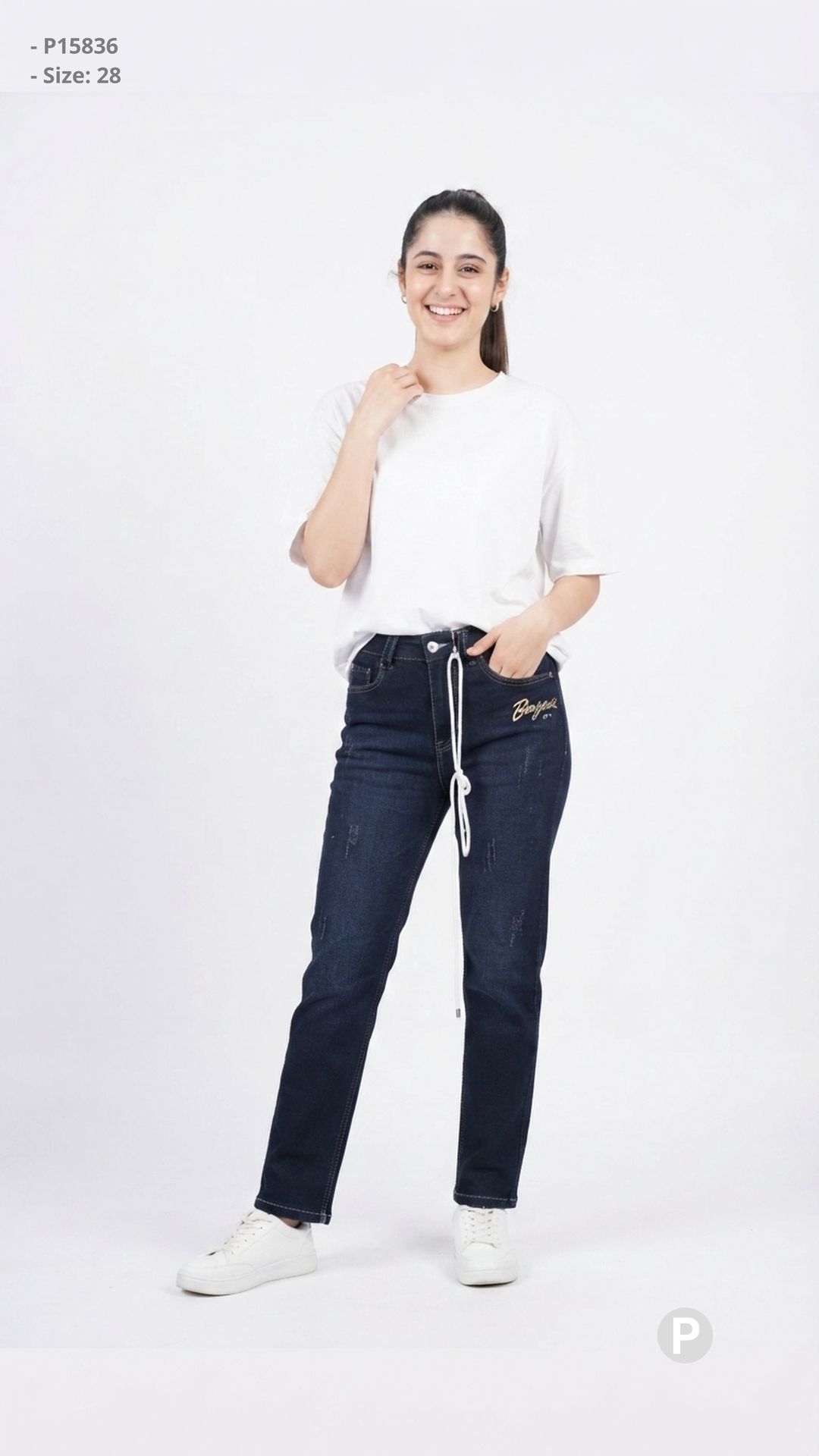 Navy Blue Denim Normal Jeans | P15836