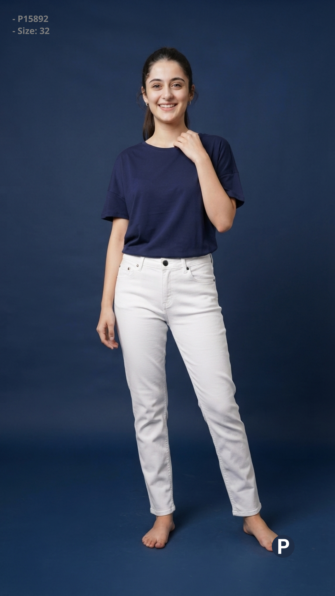 White Denim Jeans | P15892