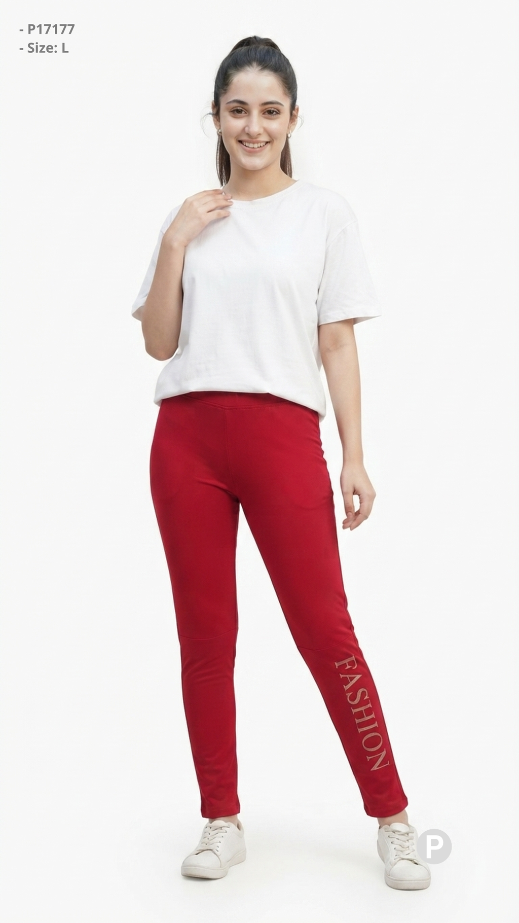 Red Hosiery Straight Lower | P17177