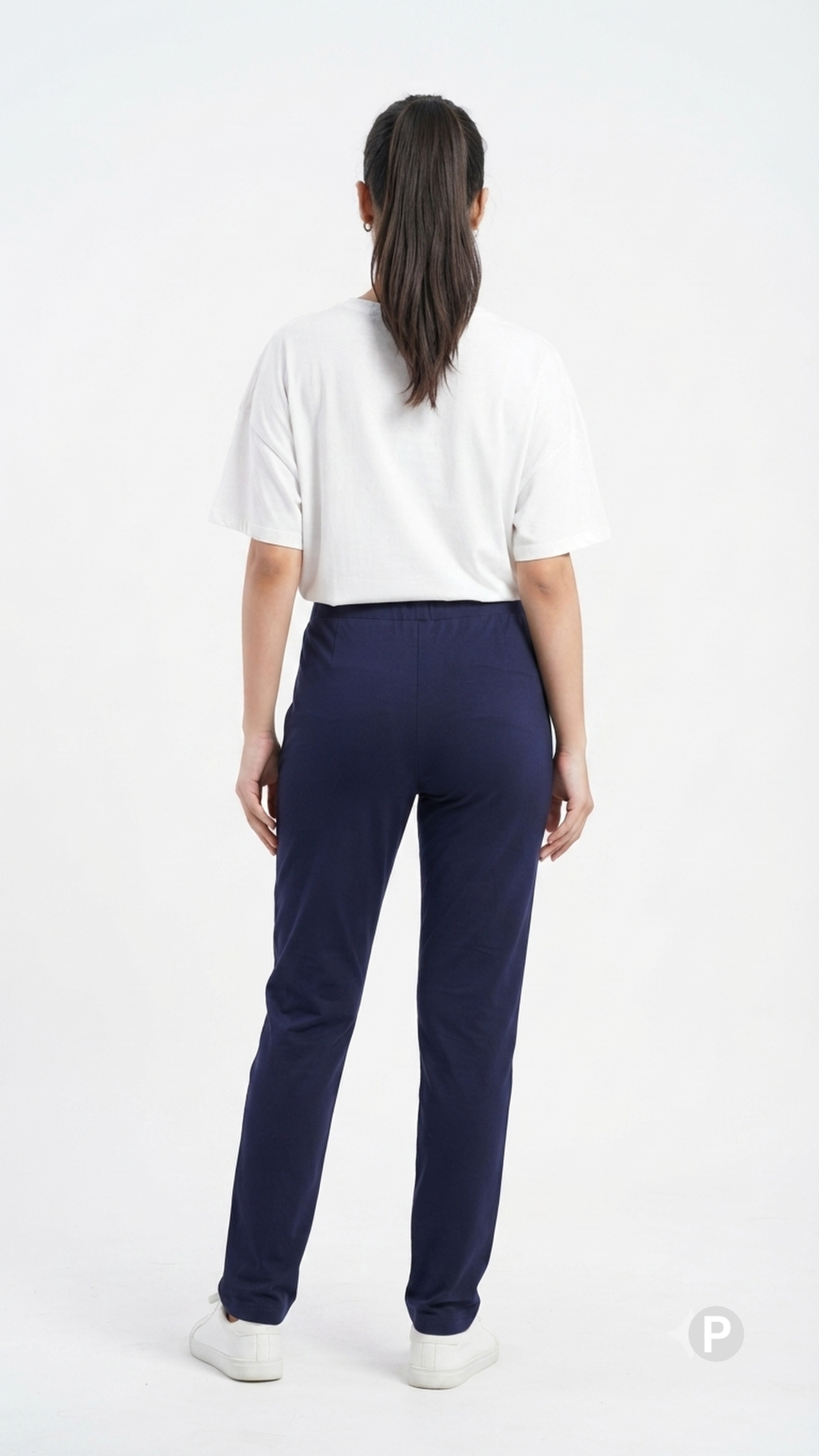 Navy Blue Hosiery Straight Lower | P20729