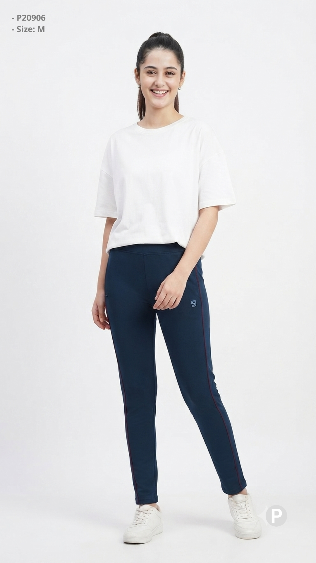 Navy Blue Hosiery Straight Lower | P20906