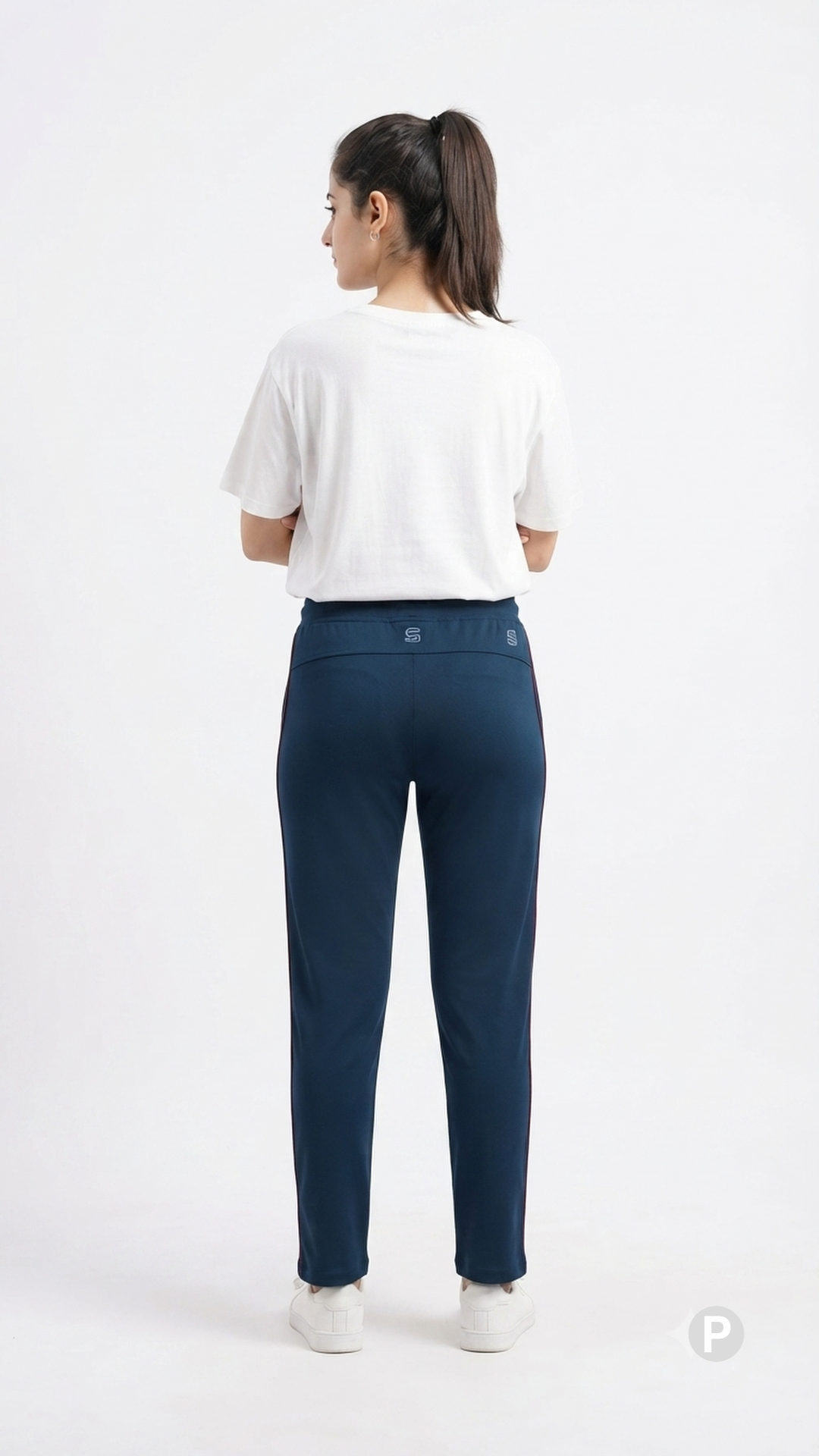 Navy Blue Hosiery Straight Lower | P20906