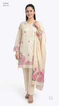 Off White Embroidered Short Kurti| P23862