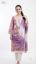 Red Cotton Printed Kurti Set with Dupatta | P24097
