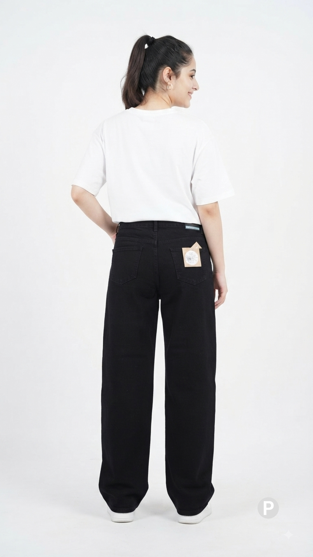 Black Denim Baggy Jeans | P32422