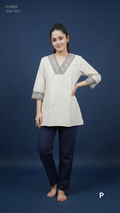 Off White Cotton Plain Short Kurti | P32869