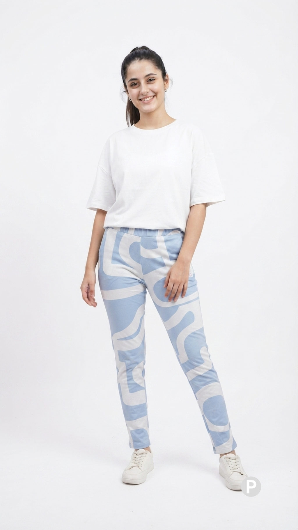Sky Blue Hosiery Straight Lower | P37947