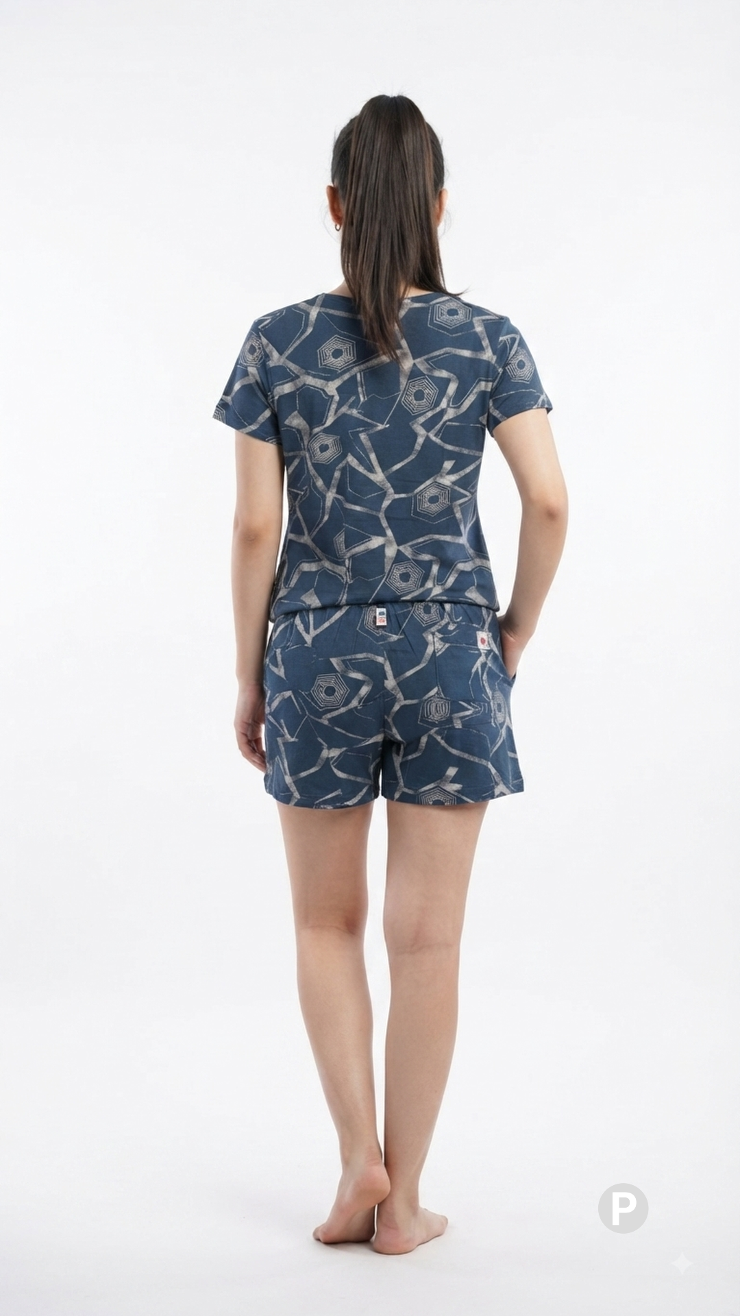 Blue Printed Night Suit | P38483