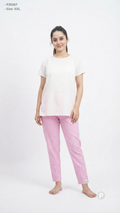 Pink Cotton Straight Trouser | P39267