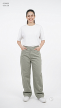 Light Green Denim Baggy Jeans | P39623