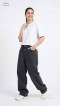 Off Black Denim Baggy Jeans | P39624