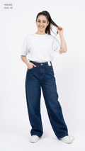Dark Blue Denim Baggy Jeans | P45343