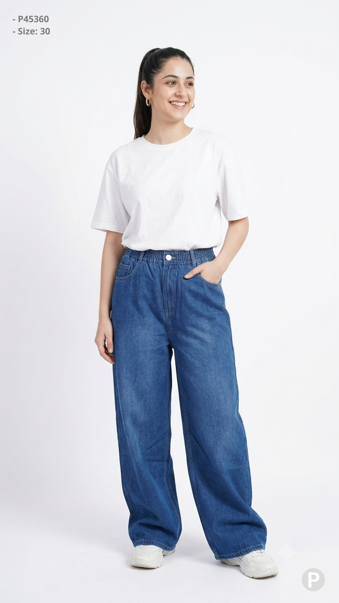 Blue Denim Baggy Jeans | P45360
