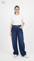Dark Blue Denim Baggy Jeans | P46207