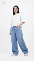 Light Blue Denim Baggy Jeans | P48274