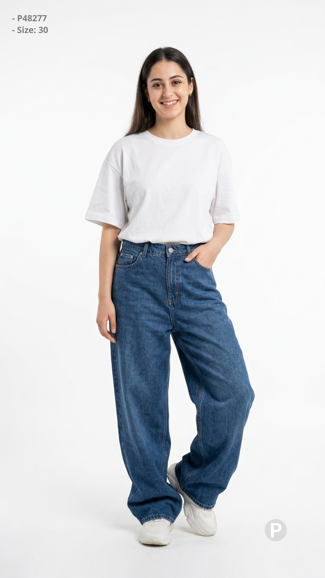 Blue Denim Baggy Jeans | P48277