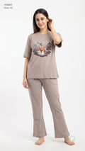 Beige Plain Night Suit | P50601