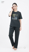 Dark Green Plain Night Suit | P50603