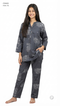 Grey Printed Night Suit | P50605
