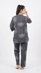 Grey Printed Night Suit | P50605
