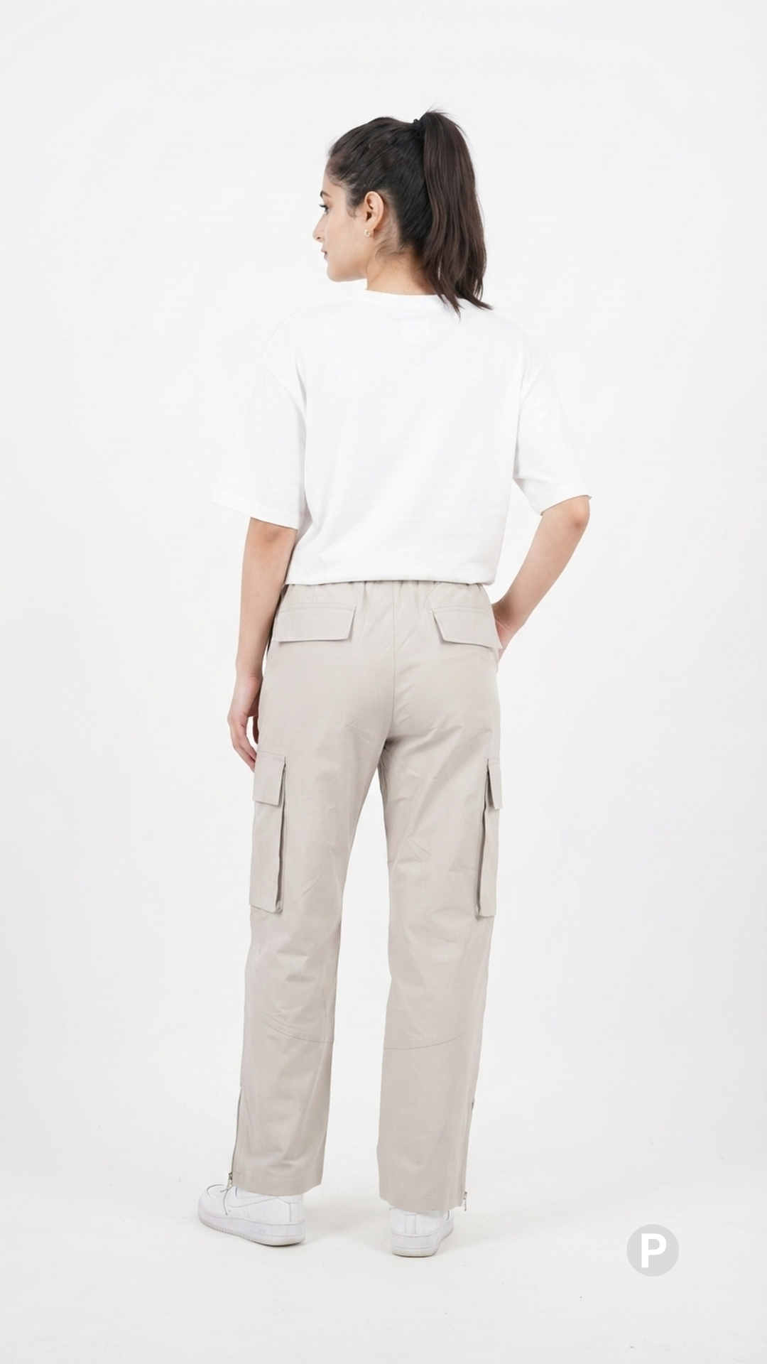 Beige Cargo Straight Lower | P50610