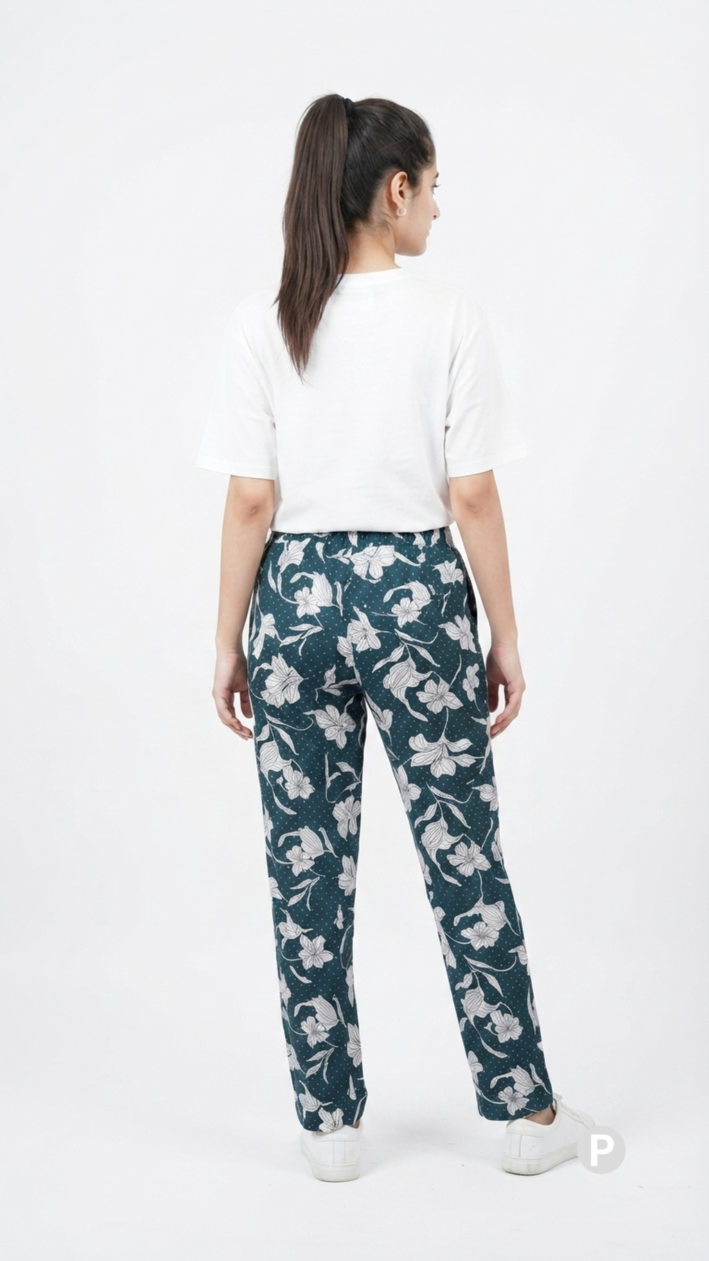 Dark Green Cotton Straight Lower | P50767