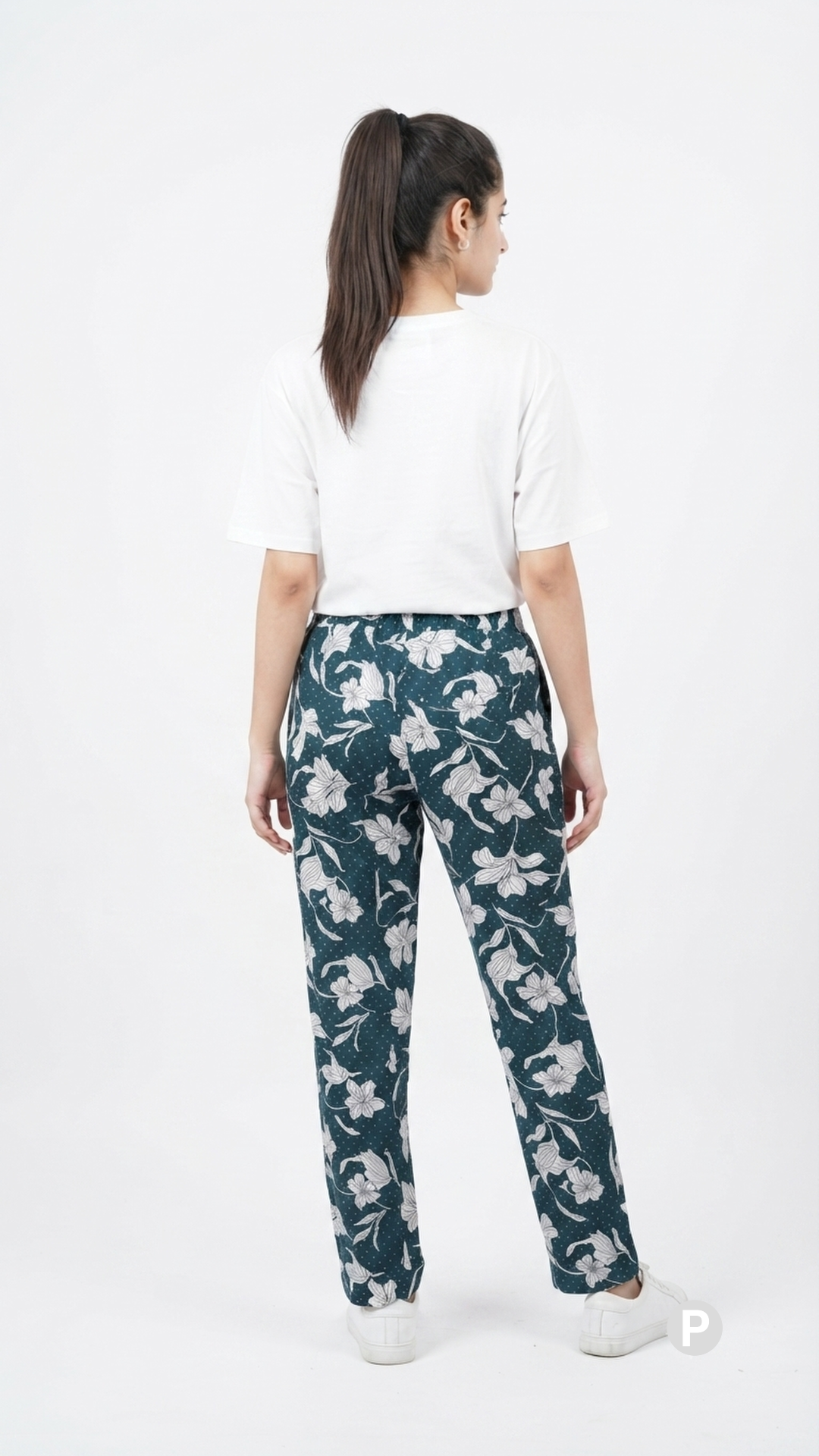 Dark Green Cotton Straight Lower | P50767