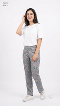 Grey Cotton Straight Lower | P50767