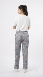 Grey Cotton Straight Lower | P50767