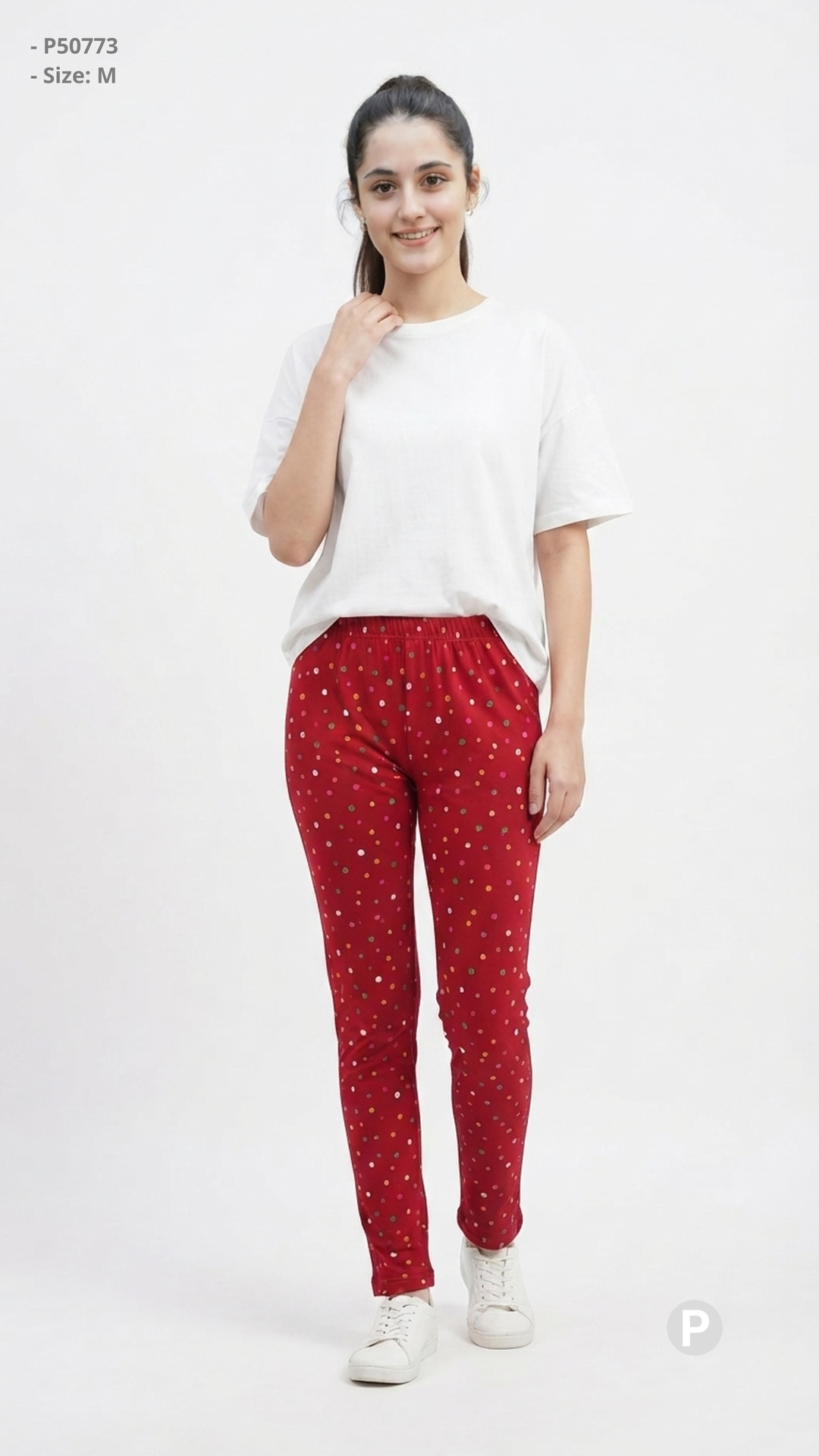 Red Hosiery Straight Lower | P50773