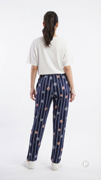 Navy Blue Hosiery Straight Lower | P50775