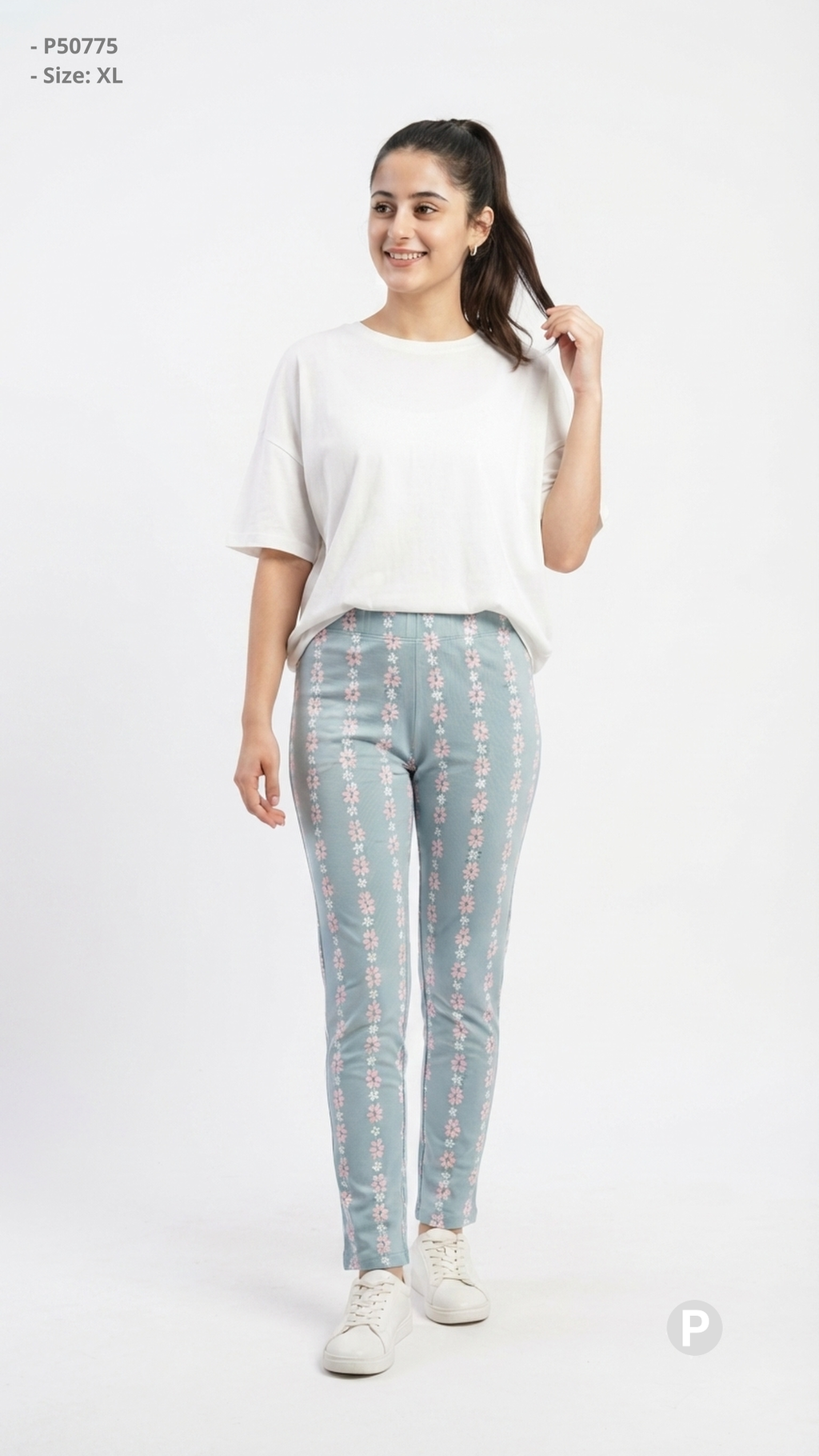 Sky Blue Hosiery Straight Lower | P50775
