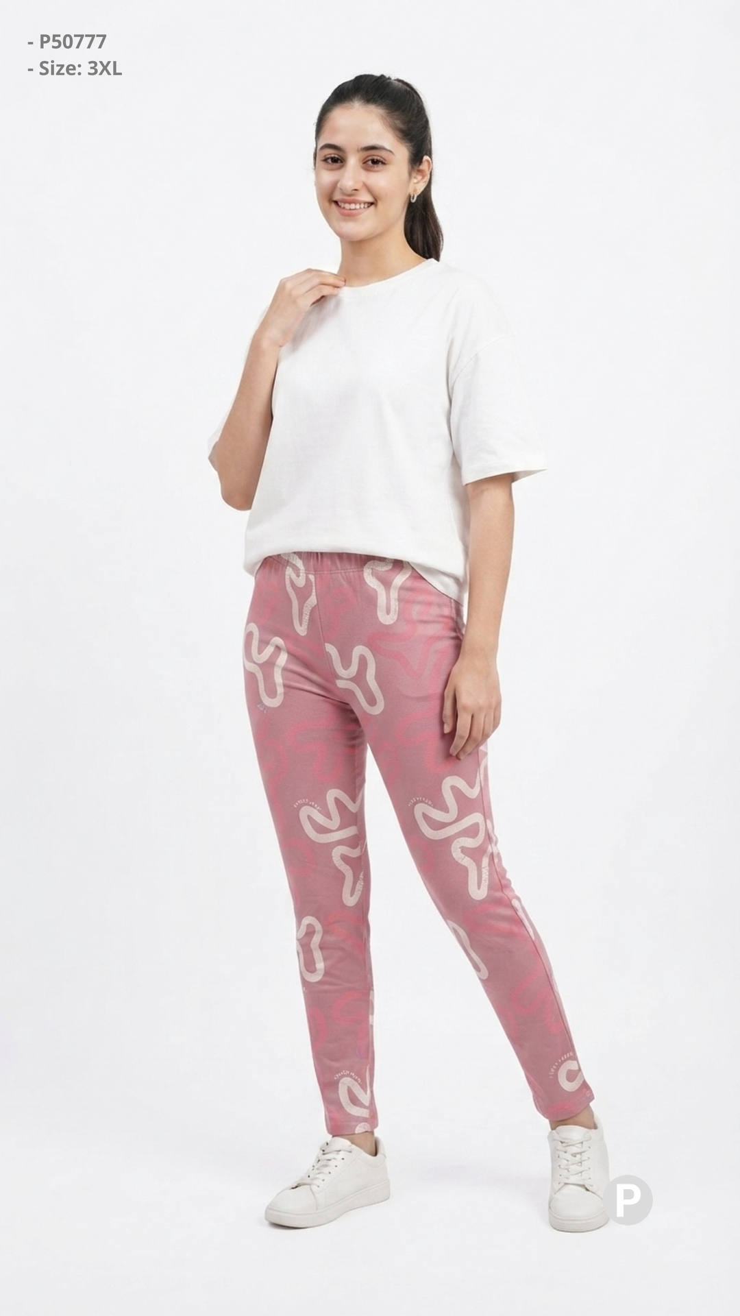 Pink Hosiery Straight Lower | P50777