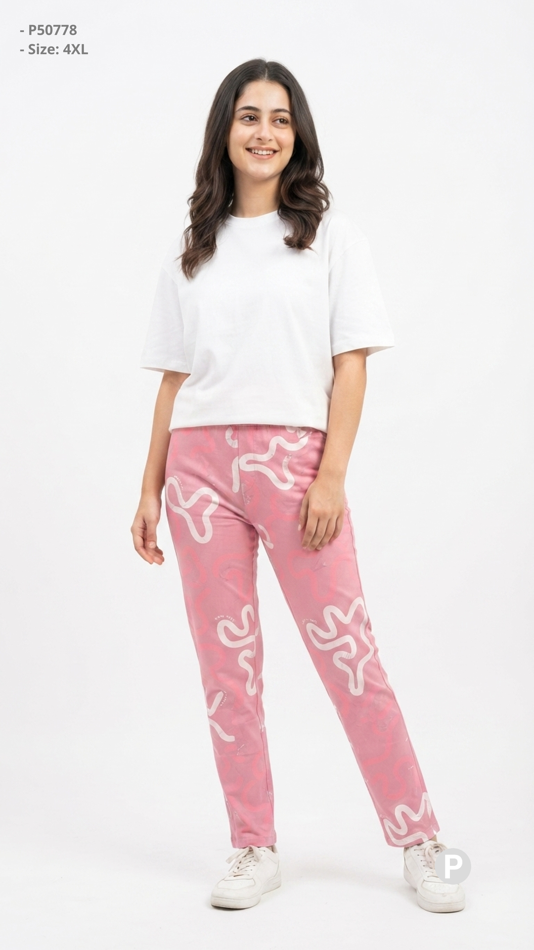 Pink Hosiery Straight Lower | P50778