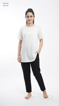 Black Cotton Straight Trouser | P51441