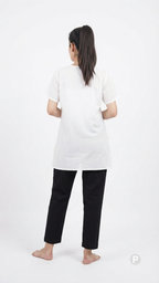 Black Cotton Straight Trouser | P51441