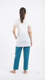 Blue Cotton Straight Trouser | P51441